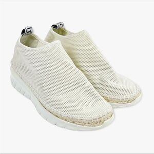 KENZO K-lastic Espadrilles Sneakers Platform Mesh Of White Ivory Size 37   5.5